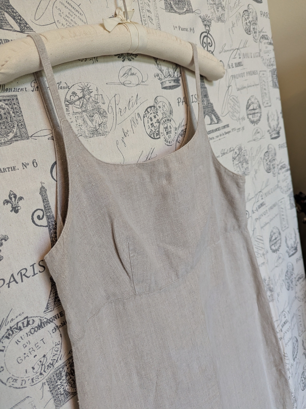 Vintage GAP Linen Maxi Slip Dress In Natural - Size 8 (Never Worn)